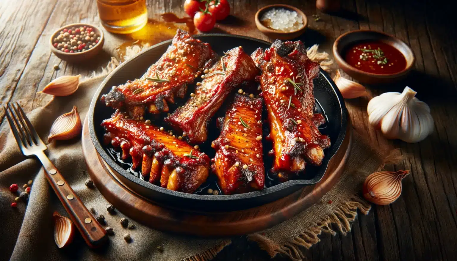Costelinhas Picantes na Air Fryer