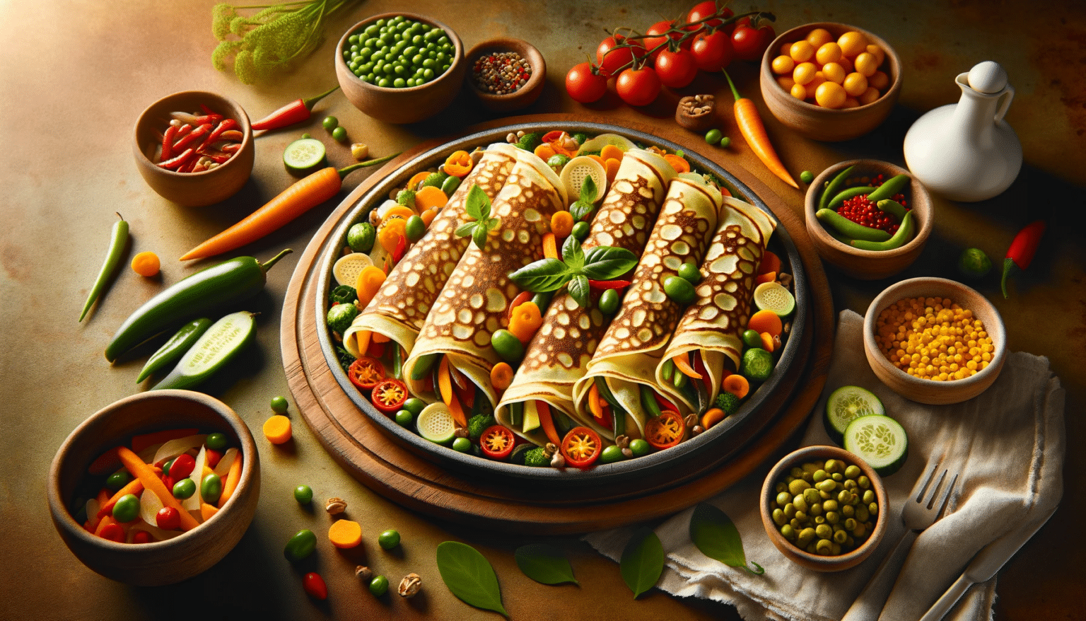 Crepes de Legumes na Air Fryer