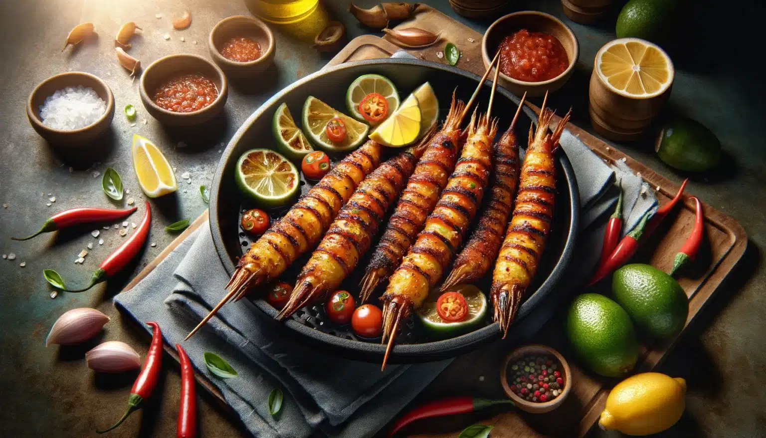 Espetadas de Lulas na Air Fryer