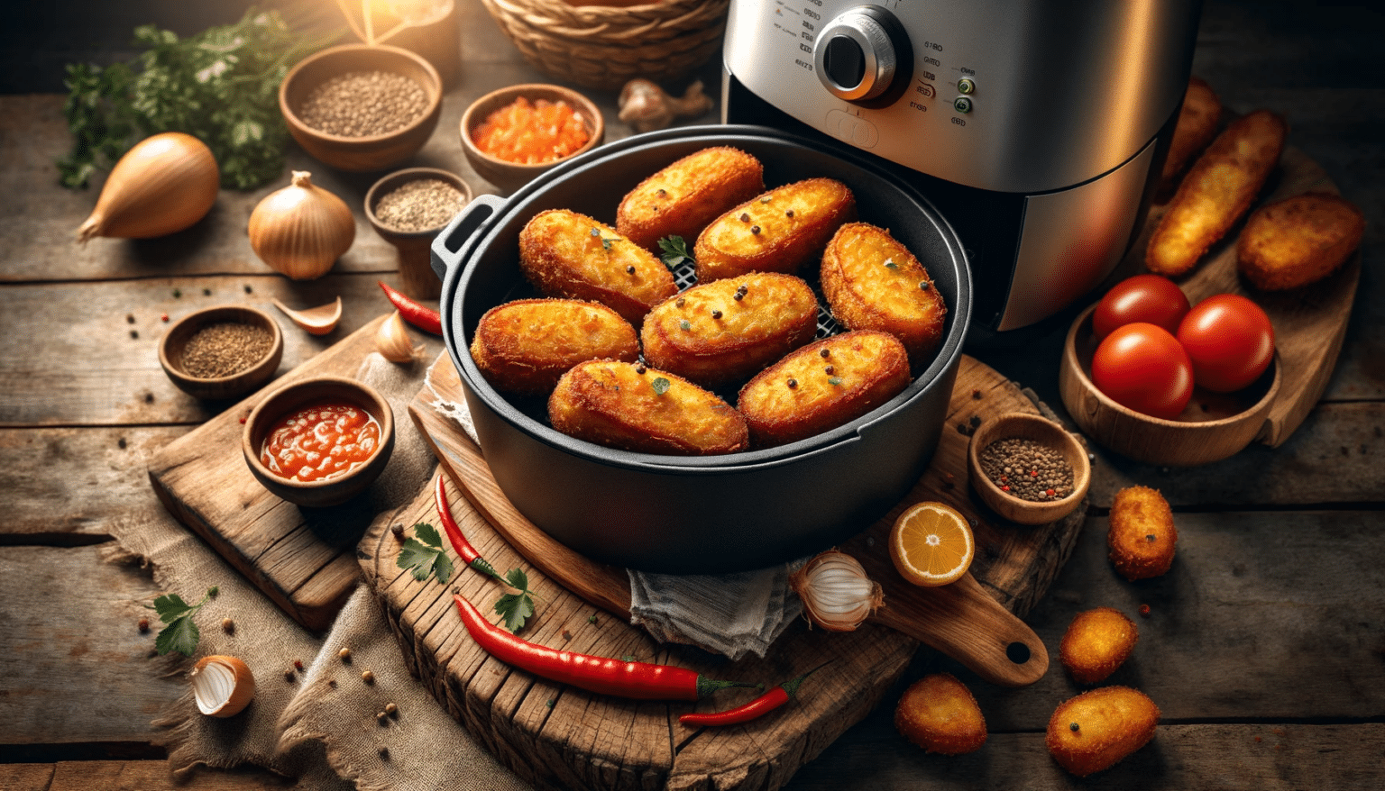 Pataniscas de Bacalhau na Air Fryer