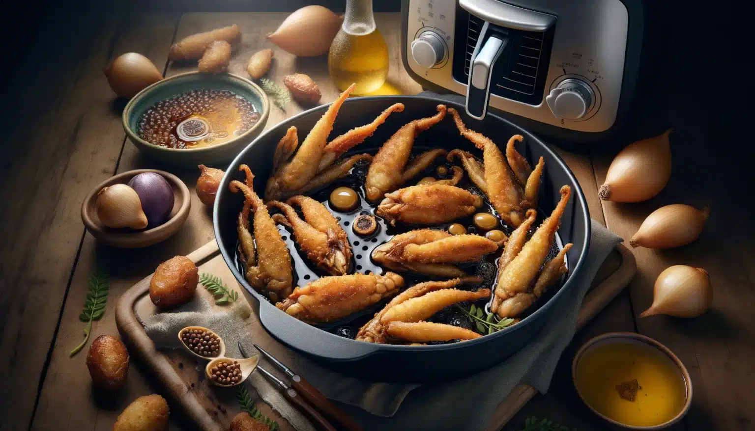 Perninhas de Rã na Air Fryer