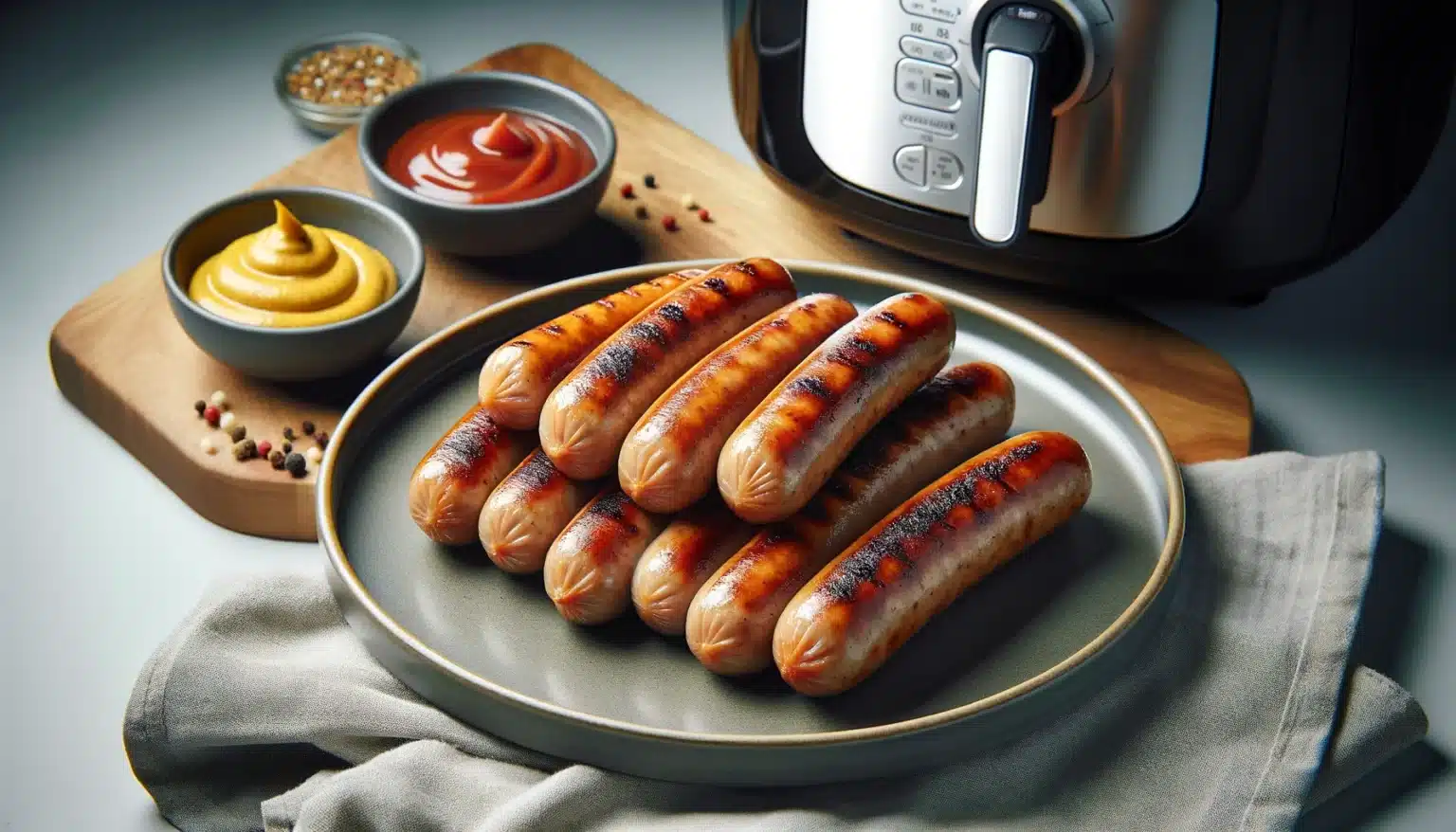 Salsichas Grelhadas na Air Fryer