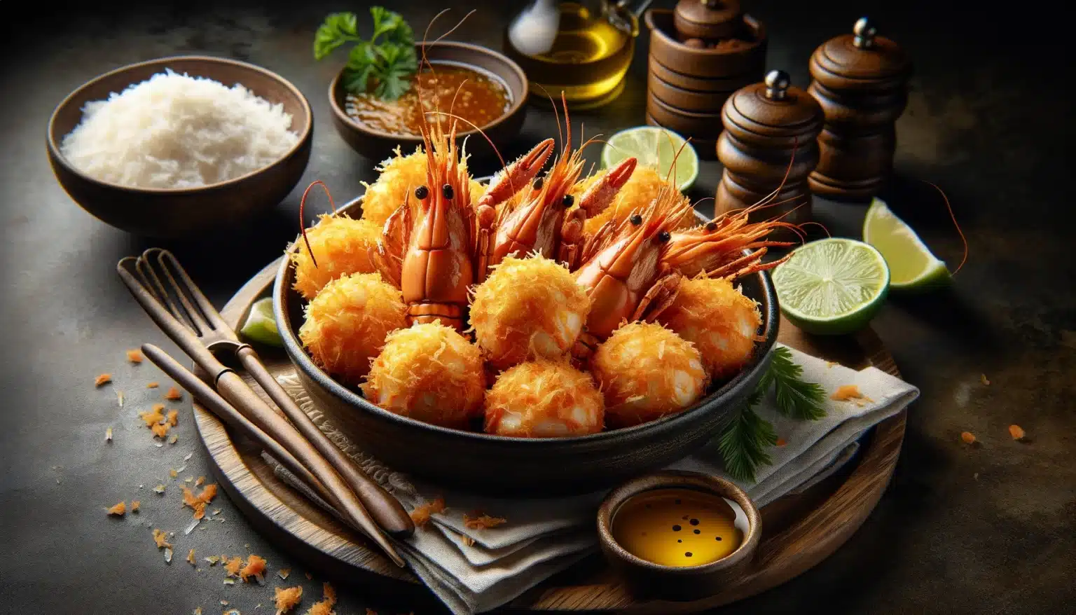 Camarão com Coco na Air Fryer