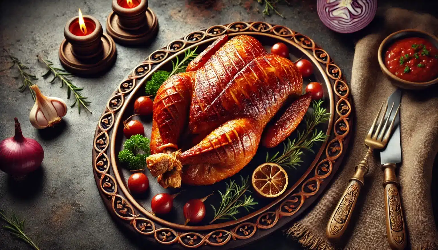 Perna de Peru na Air Fryer