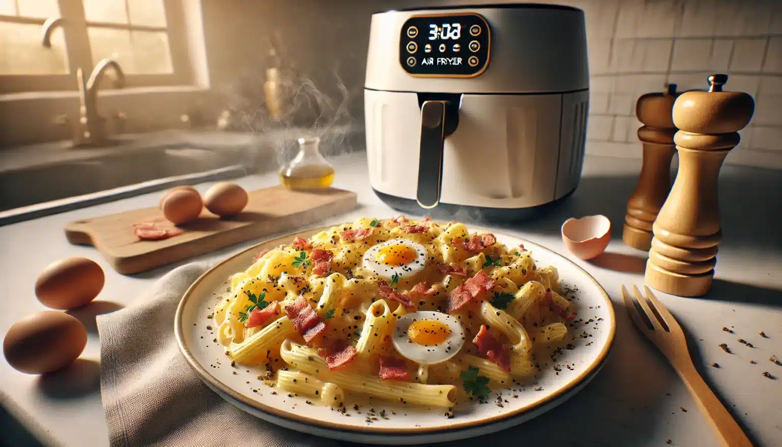 Carbonara na Air Fryer