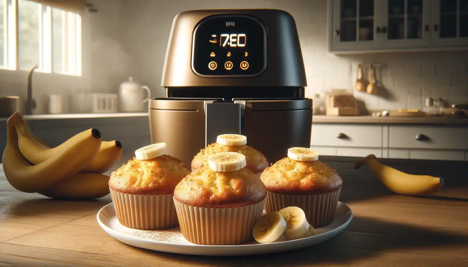 Muffins de Banana na Air Fryer
