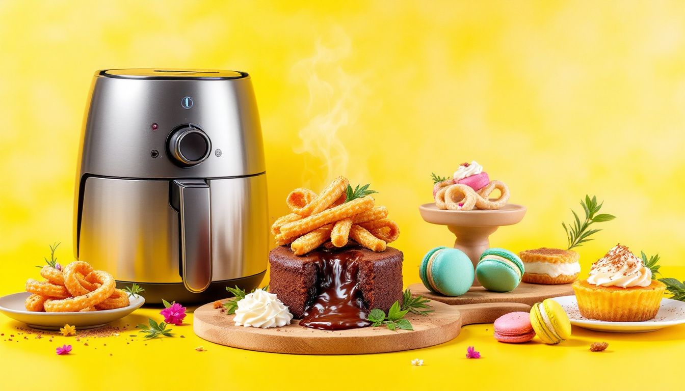 Sobremesas irresistíveis feitas na air fryer.