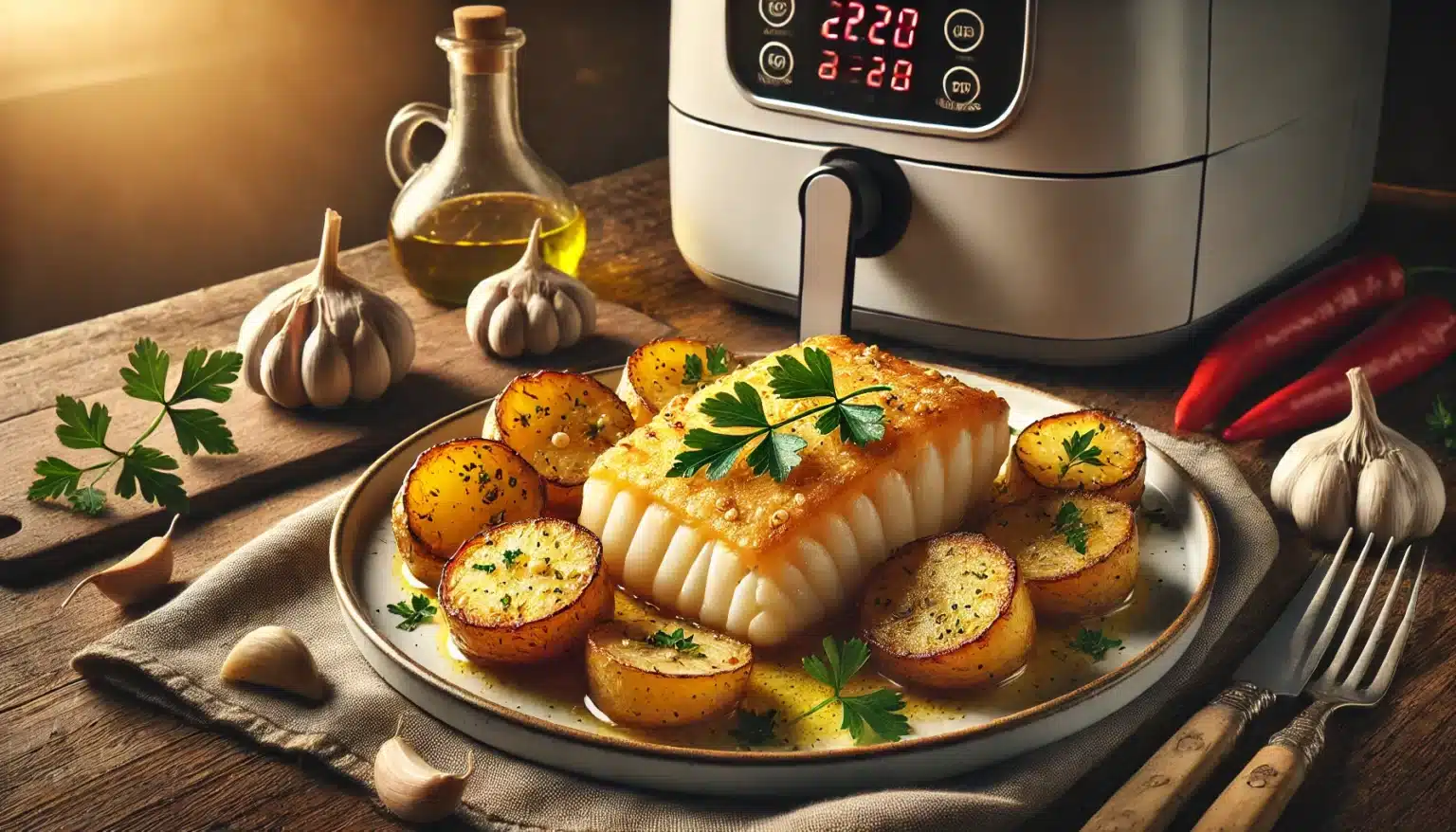 Bacalhau à Lagareiro na Air Fryer