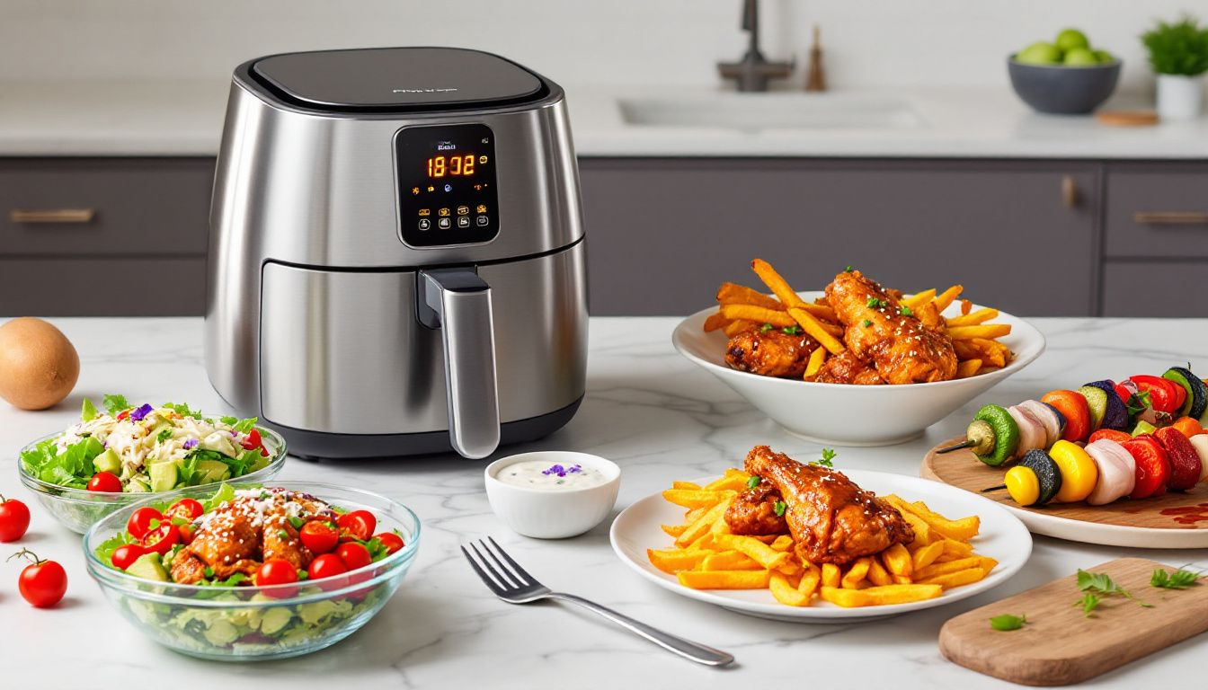 Pratos principais para almoço e jantar feitos na air fryer.